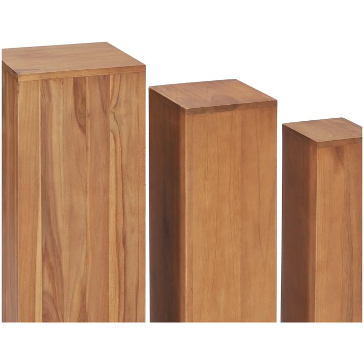 Växtställ 3 delar massivt teakträ vidaXL – bild 4