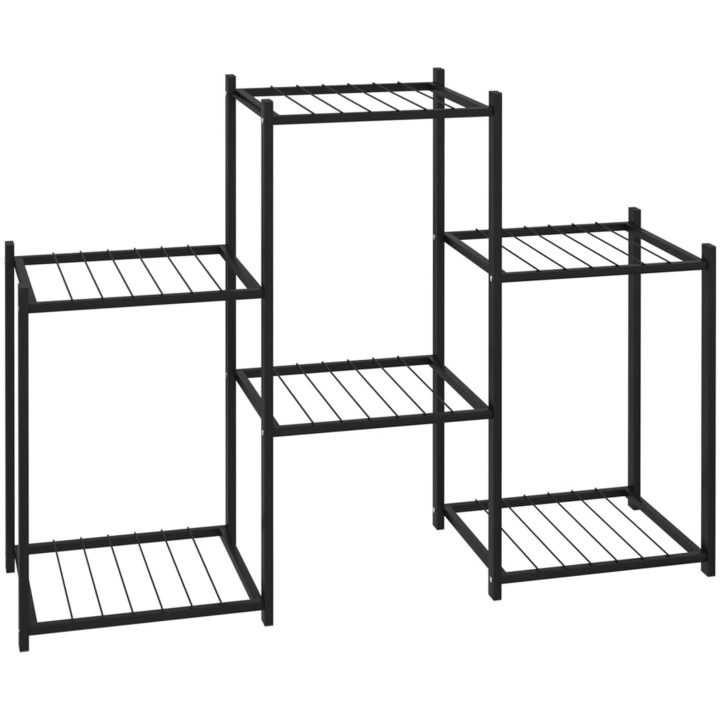 Växtställ 83x25x60 cm svart järn vidaXL – bild 2