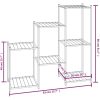 Växtställ 83x25x80 cm svart järn vidaXL – miniatyr 6