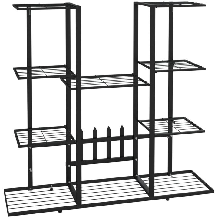 Växtställ 94,5x25x89 cm svart järn vidaXL – bild 2