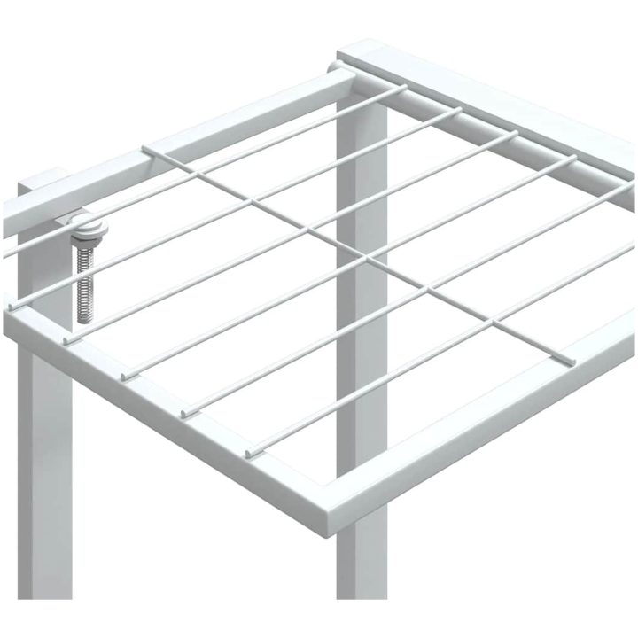 Växtställ 94,5x25x89 cm vit järn vidaXL – bild 8