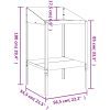Växtställ antracit galvaniserat stål vidaXL 56.5 x 54.5 x 100 cm – miniatyr 7