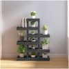 Växtställ grå massiv furu vidaXL 85 x 25 x 109.5 cm – miniatyr 1
