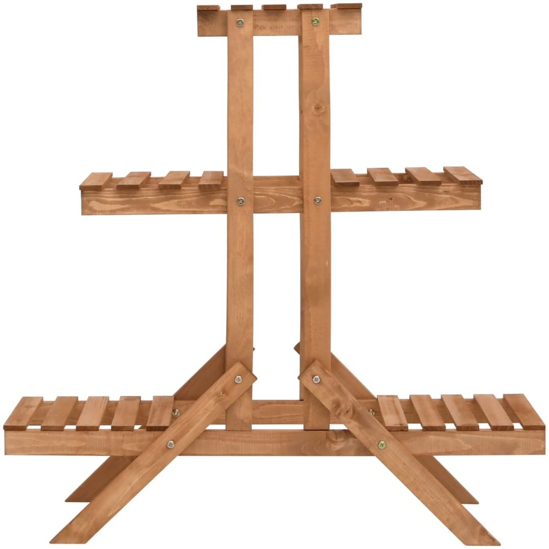 Växtställ granträ vidaXL 83 x 25 x 83 cm – bild 2