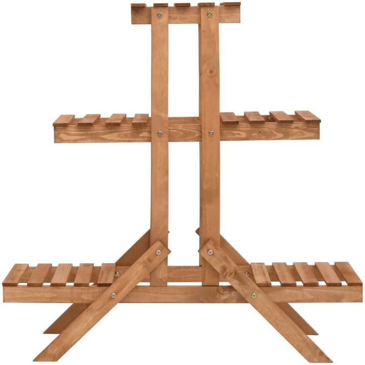 Växtställ granträ vidaXL 83 x 25 x 83 cm – bild 2