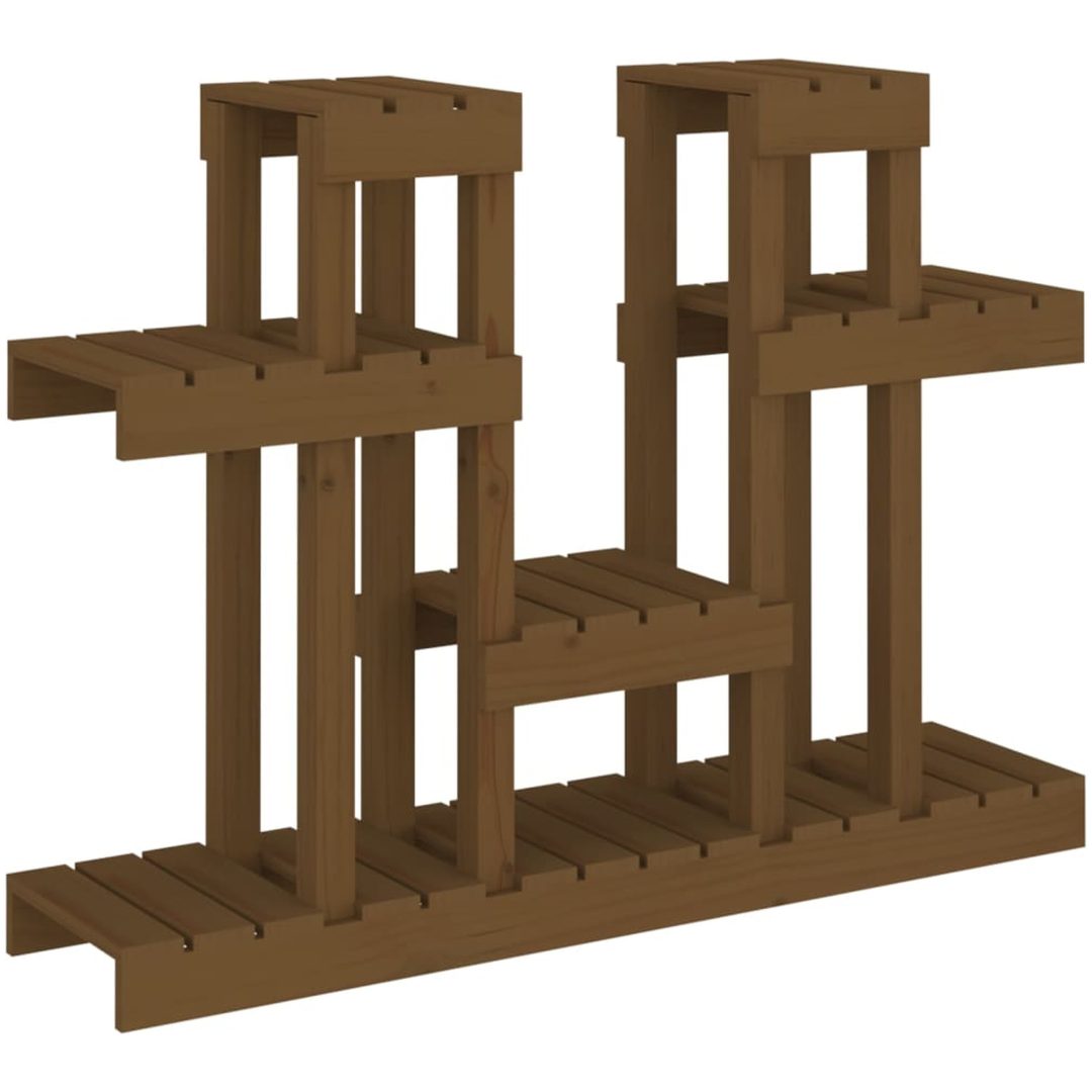 Växtställ honungsbrun massiv furu vidaXL 104.5 x 25 x 77.5 cm – bild 2