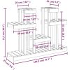 Växtställ honungsbrun massiv furu vidaXL 104.5 x 25 x 77.5 cm – miniatyr 8