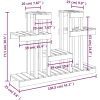 Växtställ massiv furu vidaXL 104.5 x 25 x 77.5 cm – miniatyr 8