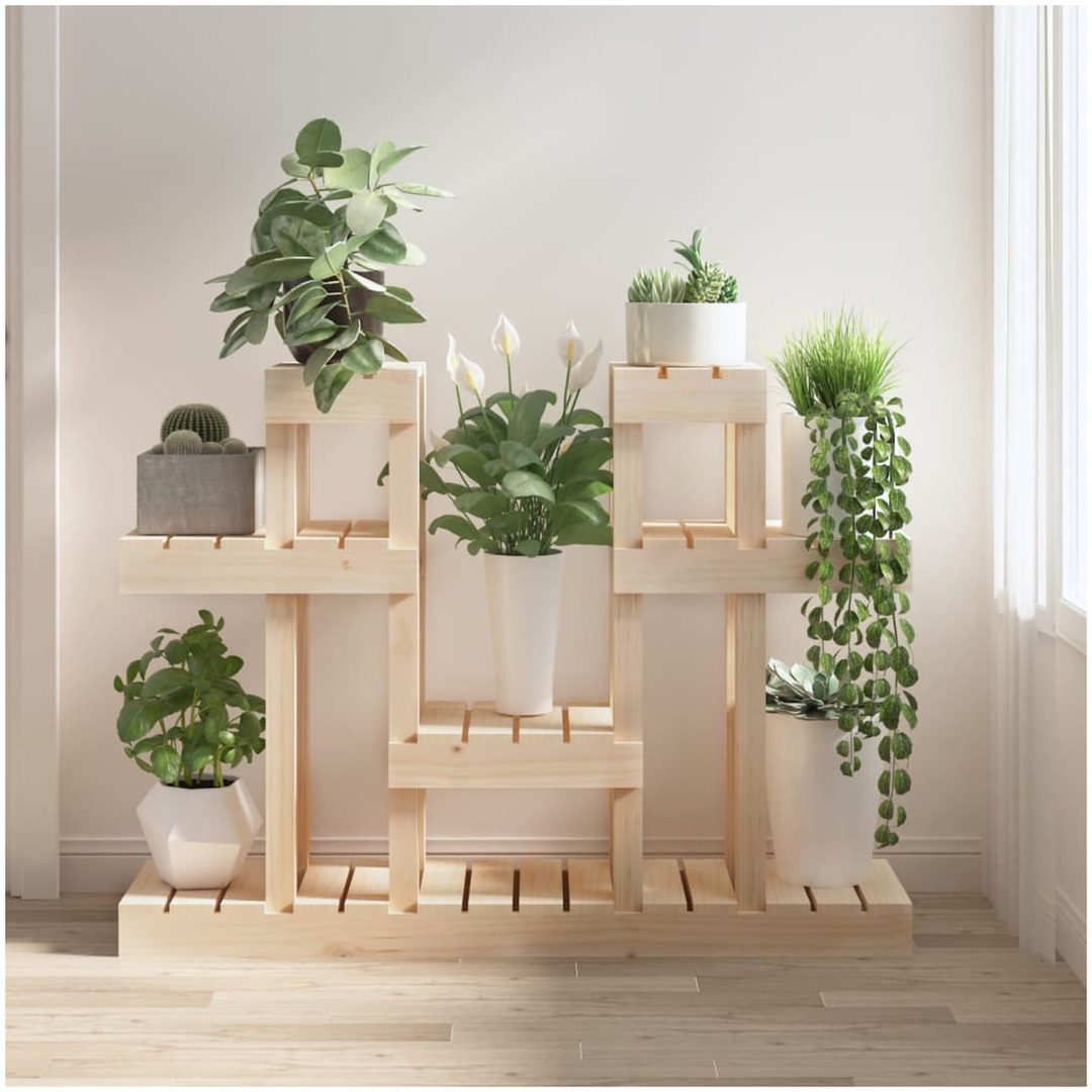 Växtställ massiv furu vidaXL 104.5 x 25 x 77.5 cm