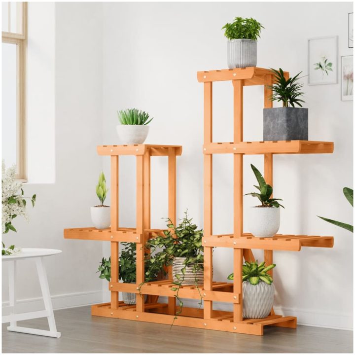 Växtställ massivt granträ vidaXL 95 x 25 x 96 cm – bild 3