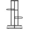 Växtställ med 4 hyllor svart metall vidaXL 43 x 22 x 76 cm – miniatyr 3