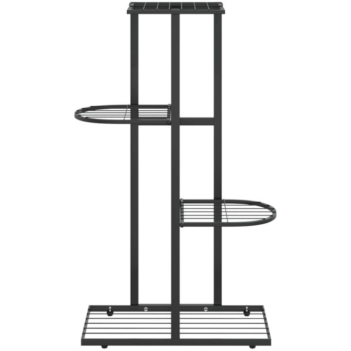 Växtställ med 4 hyllor svart metall vidaXL 43 x 22 x 76 cm – bild 3