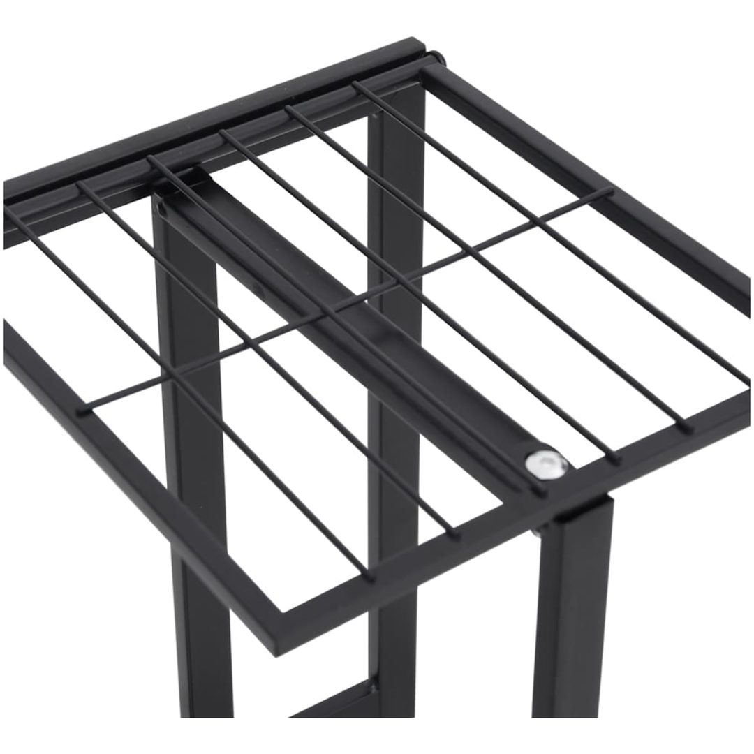 Växtställ med 4 hyllor svart metall vidaXL 43 x 22 x 76 cm – bild 6