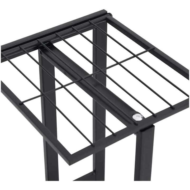 Växtställ med 4 hyllor svart metall vidaXL 43 x 22 x 76 cm – bild 8