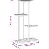Växtställ med 4 hyllor svart metall vidaXL 43 x 22 x 76 cm – miniatyr 9