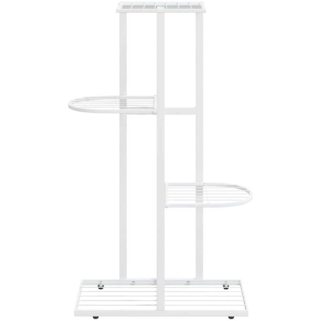 Växtställ med 4 hyllor vit metall vidaXL 43 x 22 x 76 cm – bild 3