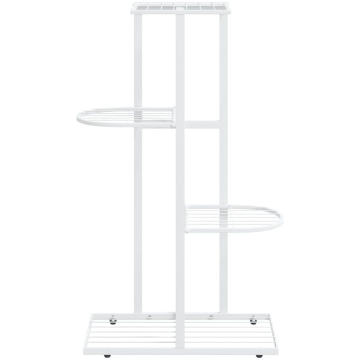 Växtställ med 4 hyllor vit metall vidaXL 43 x 22 x 76 cm – bild 3