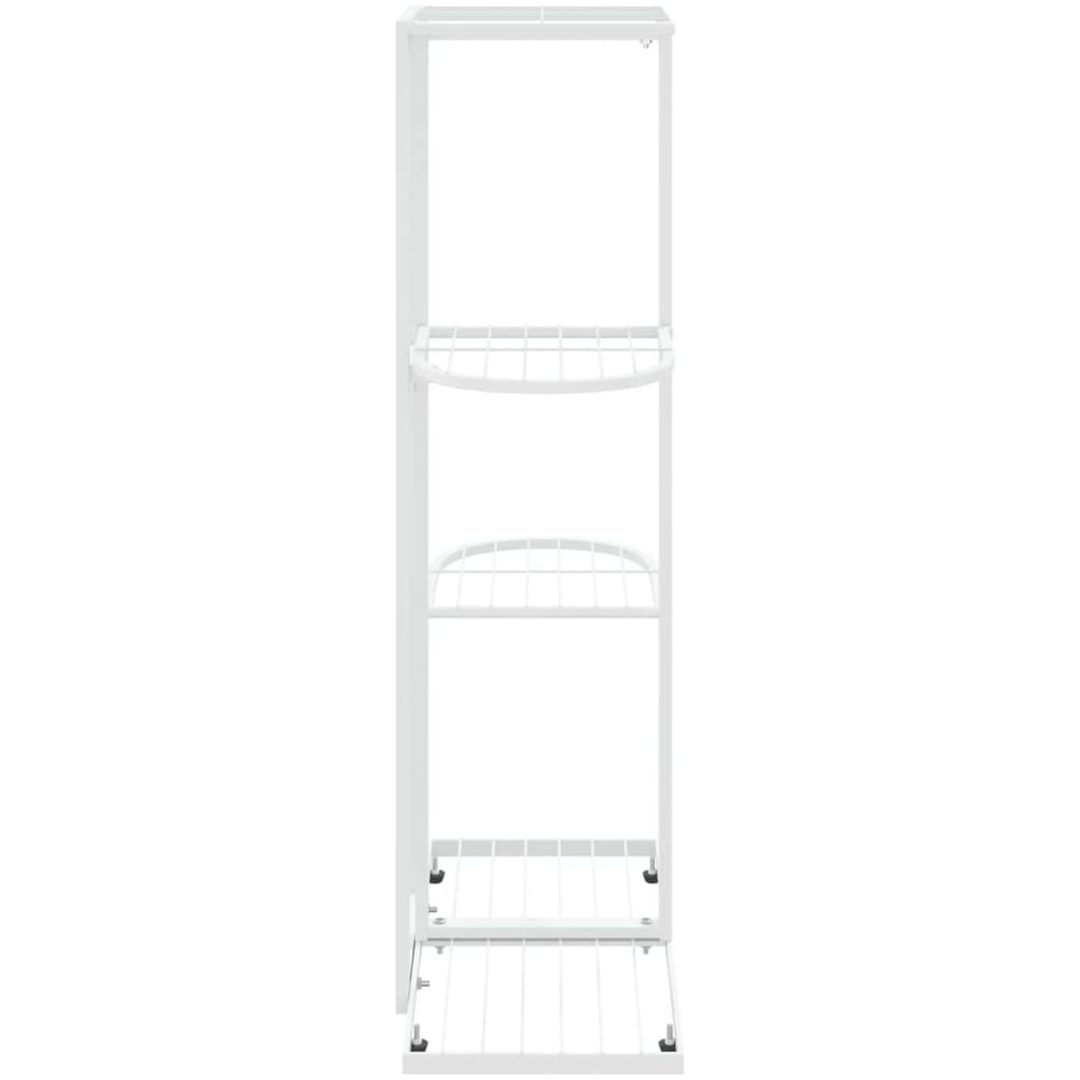 Växtställ med 4 hyllor vit metall vidaXL 43 x 22 x 76 cm – bild 4