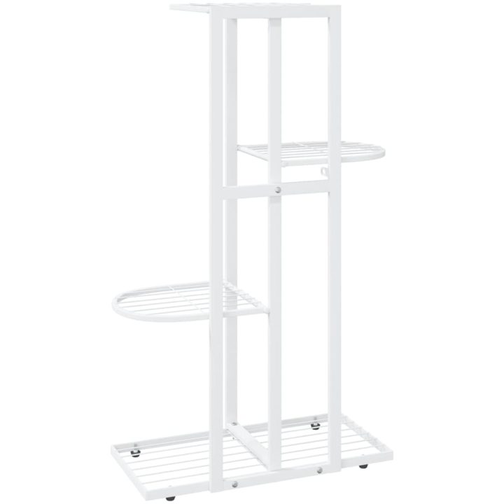 Växtställ med 4 hyllor vit metall vidaXL 43 x 22 x 76 cm – bild 5