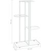 Växtställ med 4 hyllor vit metall vidaXL 43 x 22 x 76 cm – miniatyr 7