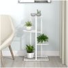Växtställ med 4 hyllor vit metall vidaXL 43 x 22 x 76 cm – miniatyr 1