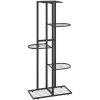 Växtställ med 5 hyllor svart metall vidaXL 43 x 22 x 98 cm – miniatyr 2