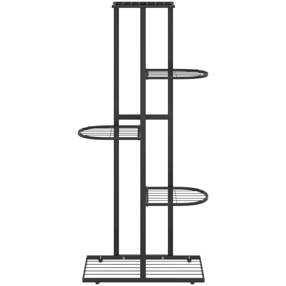 Växtställ med 5 hyllor svart metall vidaXL 43 x 22 x 98 cm – bild 3