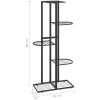 Växtställ med 5 hyllor svart metall vidaXL 43 x 22 x 98 cm – miniatyr 7