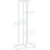 Växtställ med 5 hyllor vit metall vidaXL 43 x 22 x 98 cm – miniatyr 2