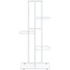 Växtställ med 5 hyllor vit metall vidaXL 43 x 22 x 98 cm – miniatyr 3