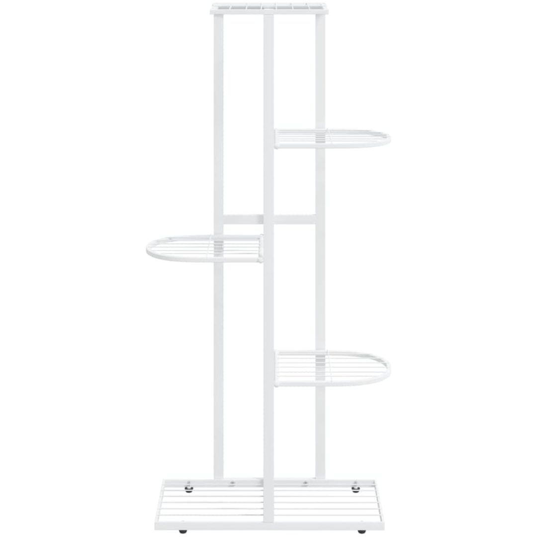 Växtställ med 5 hyllor vit metall vidaXL 43 x 22 x 98 cm – bild 3