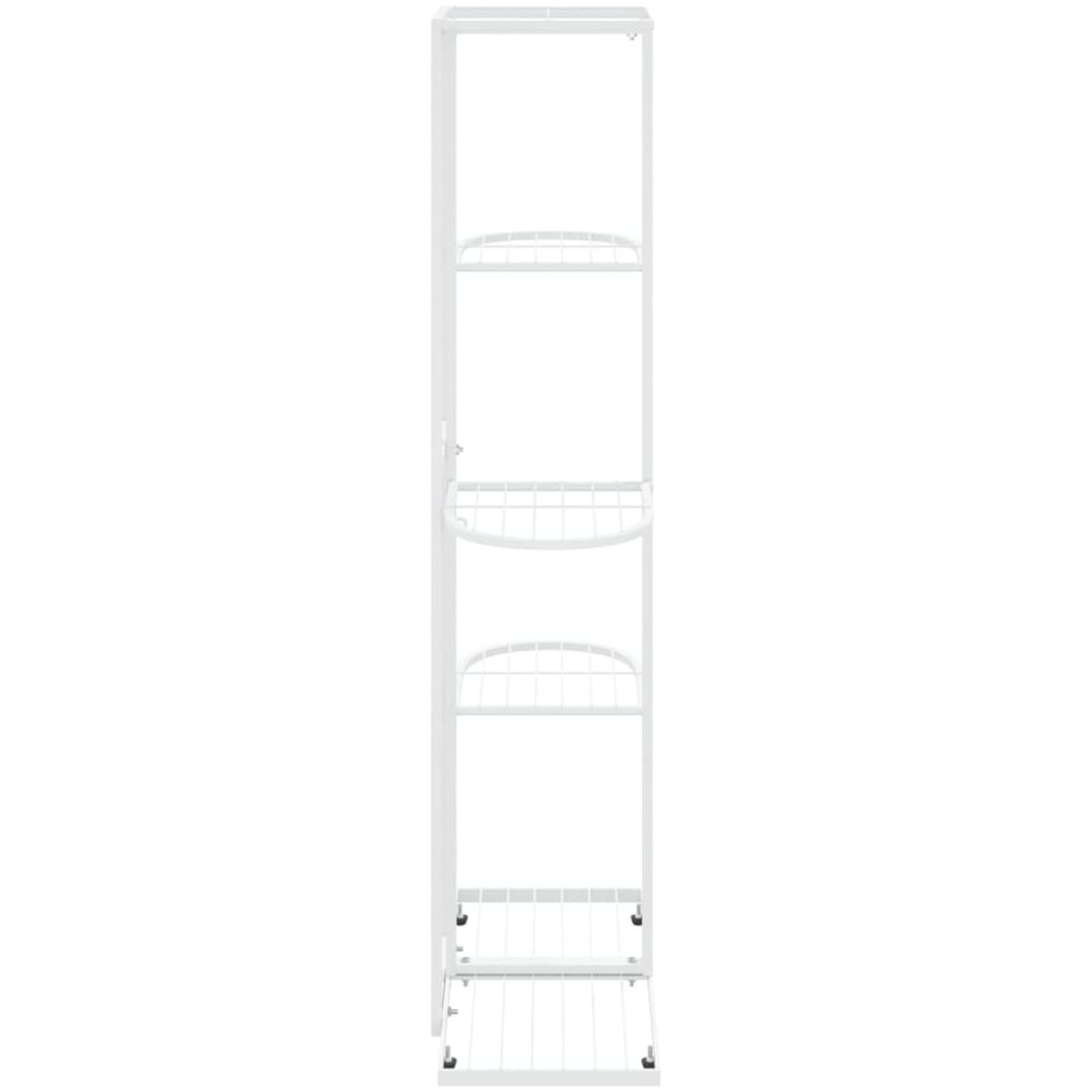 Växtställ med 5 hyllor vit metall vidaXL 43 x 22 x 98 cm – bild 4