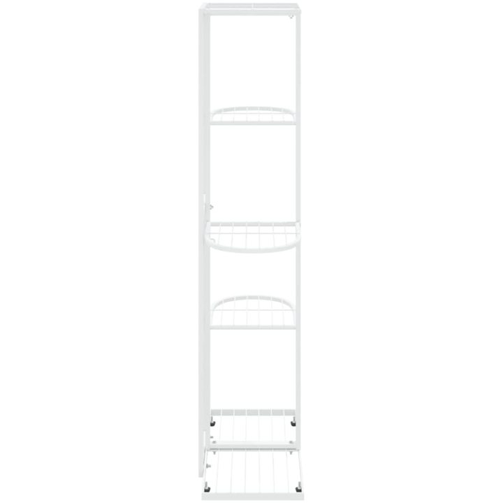 Växtställ med 5 hyllor vit metall vidaXL 43 x 22 x 98 cm – bild 4
