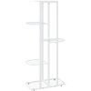 Växtställ med 5 hyllor vit metall vidaXL 43 x 22 x 98 cm – miniatyr 5