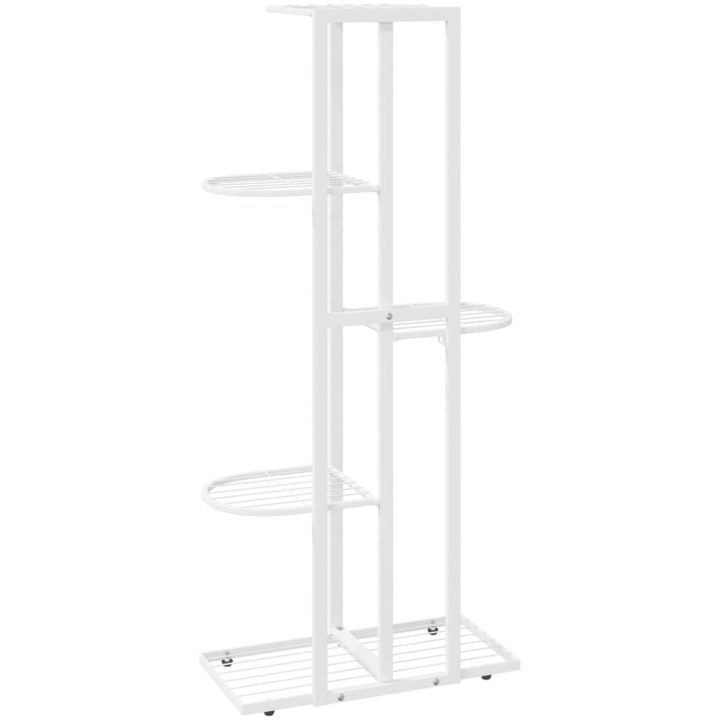 Växtställ med 5 hyllor vit metall vidaXL 43 x 22 x 98 cm – bild 5
