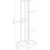 Växtställ med 5 hyllor vit metall vidaXL 43 x 22 x 98 cm – miniatyr 7