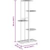Växtställ med 5 hyllor vit metall vidaXL 43 x 22 x 98 cm – miniatyr 9