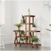 Växtställ med hjul 95x25x101 cm massiv furu vidaXL 25 x 95 x 101 cm – miniatyr 3
