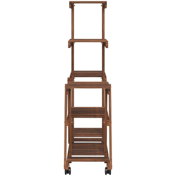 Växtställ med hjul 95x25x101 cm massiv furu vidaXL 25 x 95 x 101 cm – bild 5