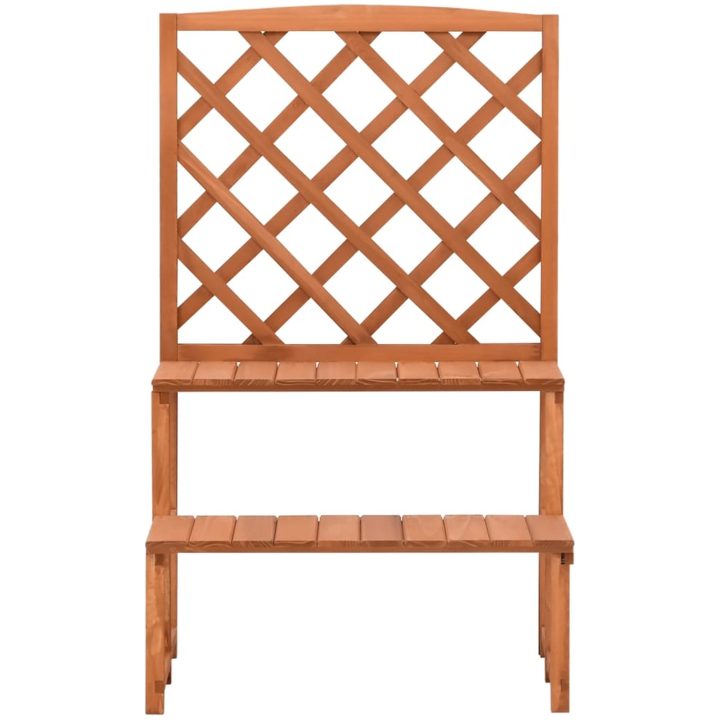 Växtställ med spaljé 70x42x115 cm massivt granträ vidaXL – bild 2