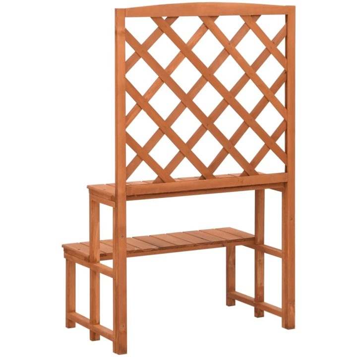 Växtställ med spaljé 70x42x115 cm massivt granträ vidaXL – bild 4