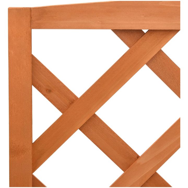 Växtställ med spaljé orange 70x42x120 cm massivt granträ vidaXL – bild 5