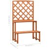 Växtställ med spaljé orange 70x42x120 cm massivt granträ vidaXL – miniatyr 6