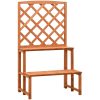 Växtställ med spaljé orange 70x42x120 cm massivt granträ vidaXL – miniatyr 1