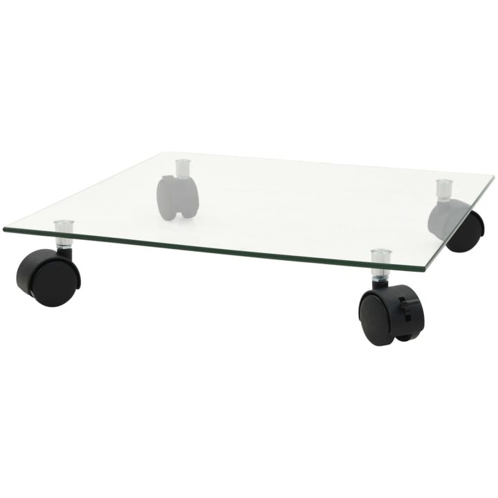 Växtställ på hjul 4 st 35x35 cm härdat glas kvadratisk vidaXL – bild 2