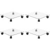 Växtställ på hjul 4 st 35x35 cm härdat glas kvadratisk vidaXL – miniatyr 1