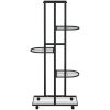 Växtställ på hjul 5 hyllor 44x23x100 cm svart järn vidaXL 45 x 23 x 100 cm – miniatyr 3