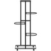 Växtställ på hjul 5 hyllor 44x23x100 cm svart järn vidaXL 45 x 23 x 100 cm – miniatyr 5