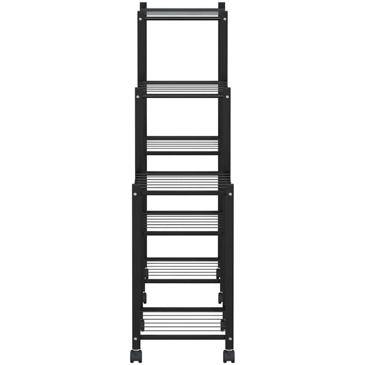Växtställ på hjul 83x25x83,5 cm svart järn vidaXL – bild 6