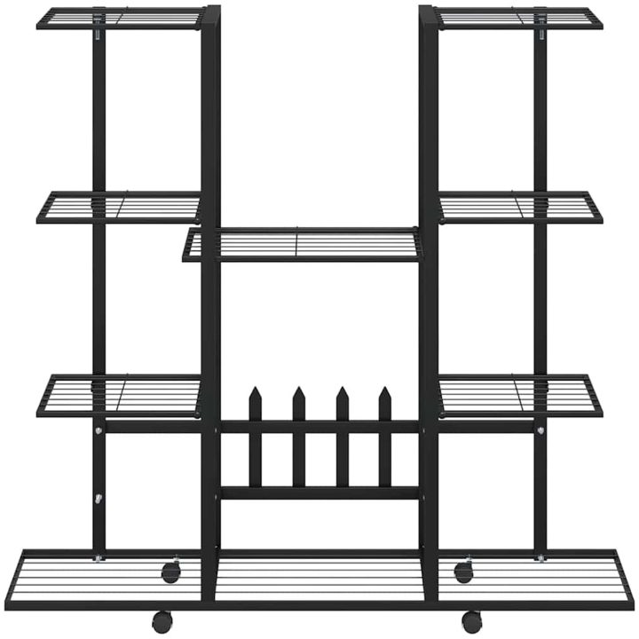 Växtställ på hjul 94,5x24,5x91,5 cm svart järn vidaXL – bild 5